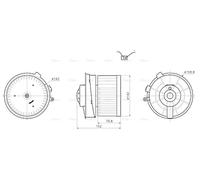 AVA COOLING SYSTEMS DN8486 Blower motor