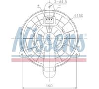 AVA Cabin Fan Blower Motor FD8727 for FORD TRANSIT CUSTOM 270 (2013) 2.2 TDCI et