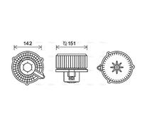 AVA Cabin Fan Blower Motor HY8399 for HYUNDAI TUCSON (2005) 2.0 CRDI/CRDI VGT et