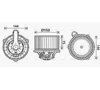 AVA Cabin Fan Blower Motor HY8450 for HYUNDAI ELANTRA (2011) 1.8 CVVT etc