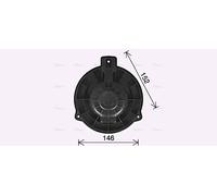 Fits AVA COOLING KA8309 AVA Electric Motor, interior blower KA8309 AVA Air blow