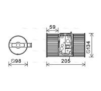 AVA Blower Fan RT8586 for Renault Megane (2009) 2.0