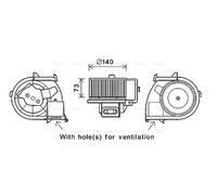 AVA Cabin Fan Blower Motor RT8594 for RENAULT CLIO (1998) 1.5 DCI etc