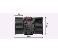 PRASCO RT8654 Heater blower motor