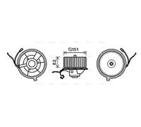AVA Cabin Fan Blower Motor ST8505 for SEAT AROSA (1997) 1.4 etc