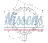 AVA Cabin Fan Blower Motor VN8470 for SEAT ARONA (2017) 1.6 TDI etc