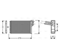AVA Cabin Heater Core AI6156 for SKODA SUPERB (2002) 2.5 TDI etc