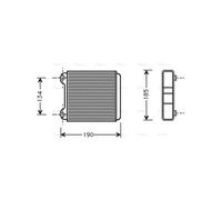 AVA Cabin Heater Core AI6183 for AUDI A8 D2 (1995) A8 2.8 etc