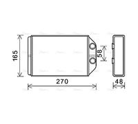 AVA Cabin Heater Core AIA6393 for AUDI A6 C5 (1997) A6 2.4 etc