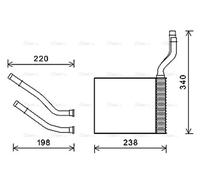 AVA Cabin Heater Core FD6464 for FORD GALAXY (2006) 2.3 etc
