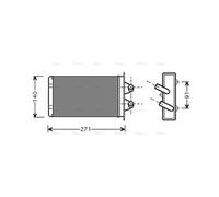 AVA Heater Core FTA6186 for Fiat Cinquento (1992) 0.7 IE