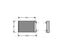 AVA Cabin Heater Core FTA6242 for FIAT PUNTO (2000) 1.2 60 etc