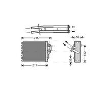 AVA Cabin Heater Core FTA6304 for FIAT PANDA (2004) 1.2 etc