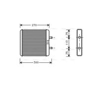 AVA Cabin Heater Core IV6048 for IVECO DAILY 65C11 (2000) 2.8 CNG etc