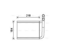 AVA Cabin Heater Core KA6166 for KIA RIO (2005) 1.5 CRDI etc
