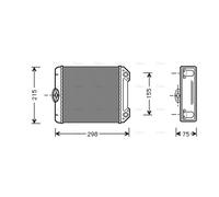 AVA Cabin Heater Core MS6171 for MERCEDES-BENZ 200-SERIES W126 (1978) 260 2.6 SE