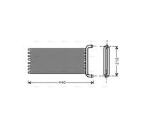 AVA Cabin Heater Core MSA6441 for MERCEDES-BENZ VITO-SERIES W639 (2004) VITO 115