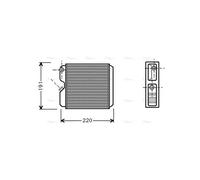 AVA Cabin Heater Core OL6240 for OPEL ASTRA (1992) 1.4 etc