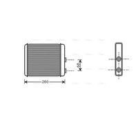 Heat Exchanger OL6259 AVA Exchanger Interior 1618134 1618312 9117117 1618133
