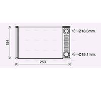 AVA Cabin Heater Core OL6656 for CHEVROLET AVEO (2011) 1.2 ECOTEC etc