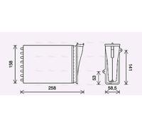 Heater core Mechanically jointed cooling fins PE6413 AVA QUALITY COOLING