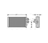 AVA Cabin Heater Core PEA6228 for PEUGEOT 307 (2001) 1.4 HDI etc