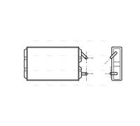AVA Cabin Heater Core VO6041 for VOLVO 700 SERIES (1982) 740 2.3 etc