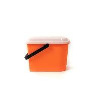 AVA Car Wash Bucket Orange with Strainer and Lid for Car Hand Wash, Car Care, Preparation, Holds up to 6 x 1 Litre Bottles, 16 Litre Capacity