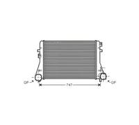 AVA Charge Air Cooler Aluminium Fins Fits VW Passat Passat CC Tiguan VNA4227
