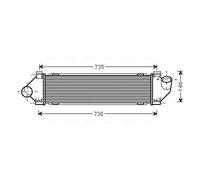 AVA Charge Air Cooler With Brazed Aluminium Fins Fits Ford Volvo FDA4480