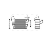 AVA Charge Air Intercooler AI4208 for SEAT LEON (1999) 1.8 T etc
