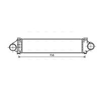 AVA Charge Air Intercooler AU4213 for Land Rover Freelander (2007) 2.2 TD4