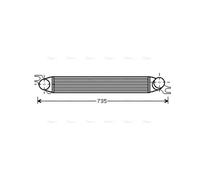 AVA Charge Air Intercooler BWA4340 for MINI MINI CLUBMAN (2008) 1.6 COOPER D etc