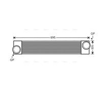 AVA Charge Air Intercooler BWA4346 for BMW 5 SERIES E60 (2004) 525D 2.5 etc