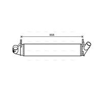AVA Charge Air Intercooler DAA4006 for DACIA LOGAN MCV (2005) 1.5 DCI etc