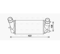AVA Charge Air Intercooler FD4648 for Ford B-Max (2012) 1.0 Ecoboost