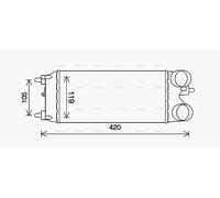 AVA Charge Air Intercooler FD4649 for FORD B-MAX (2012) 1.5 TDCI etc