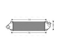 AVA Charge Air Intercooler FDA4438 for FIAT DUCATO 14 (1994) 2.5 TDI etc