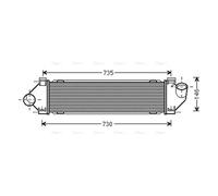AVA Charge Air Intercooler FDA4480 for FORD C-MAX (2007) 1.6 TDCI/TDCI ECONETIC