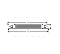 AVA Charge Air Intercooler FT4319 for FIAT GRANDE PUNTO VAN (2006) 1.3 JTD MULTI