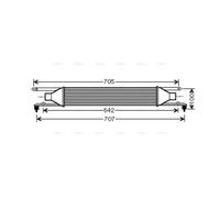 AVA Charge Air Intercooler FT4320 for FIAT GRANDE PUNTO (2006) 1.3 JTD MULTIJET