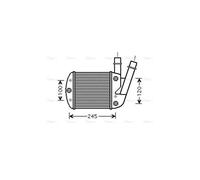 AVA Charge Air Intercooler FT4340 for FIAT PANDA (2004) 1.3 JTD MULTIJET etc