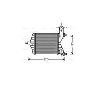 AVA Charge Air Intercooler FTA4280 for FIAT IDEA (2004) 1.3 JTD MULTIJET etc