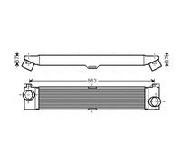 AVA Charge Air Intercooler FTA4353 for FIAT DUCATO 30 (2007) 2.2 MULTIJET etc