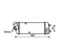 AVA Charge Air Intercooler HY4235 for HYUNDAI ACCENT (2006) 1.5 CRDI etc