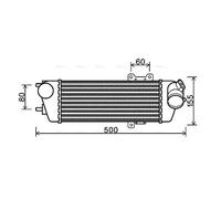 AVA Charge Air Intercooler HYA4227 for HYUNDAI I30 (2007) 2.0 CRDI VGT etc