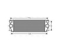AVA Charge Air Intercooler MS4396 for VW CRAFTER 30 (2006) 2.5 TDI etc