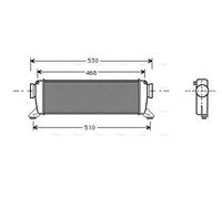 AVA Charge Air Intercooler MSA4261 for MERCEDES-BENZ A-SERIES W168 (1998) A160 1