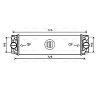 AVA Charge Air Intercooler MSA4582 for MERCEDES-BENZ SPRINTER SERIES B906 (2007)