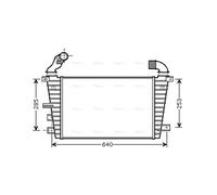AVA Charge Air Intercooler OL4416 for OPEL ASTRA (2004) 1.3 CDTI etc